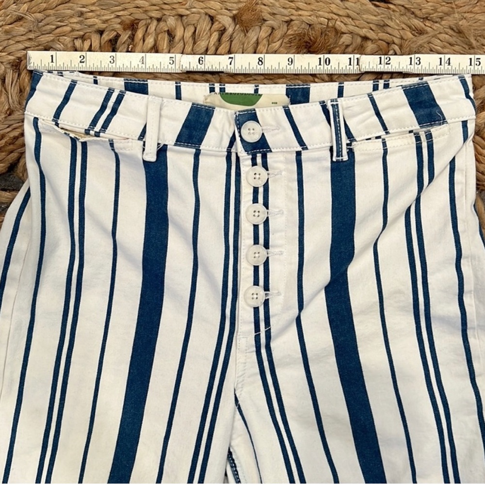 Anthropologie capitaine striped wide leg trouser size 6 - Picture 4 of 6